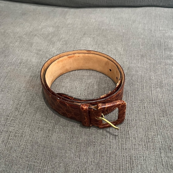 Mauro Volponi Crocodile Leather Belt main image 8